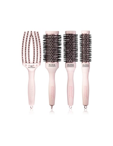 KIT 4 CEPILLOS PRO THERMAL PASTEL PINK (25,33,43,COMBO MEDIO)